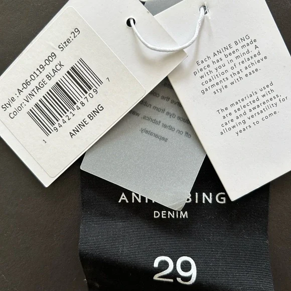 Anine Bing (29)Heath High Rise Skinny Exc cond. slit inside of ankle - Picture 2 of 5